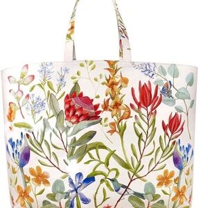 🤎 ESTÉE LAUDER Floral Canvas Large Tote 19x13x5” NEW